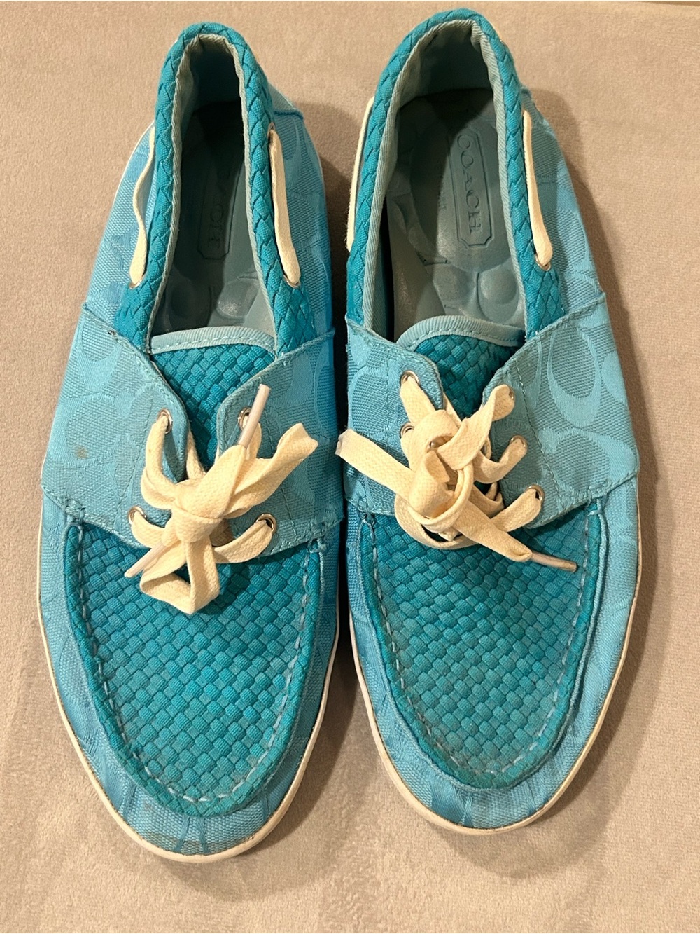 Coach Malania A0797 blue canvas shoes 9B